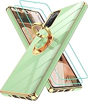 Vista 187 de Gritup Funda para Samsung Galaxy A14 5G: Funda para Samsung A14 2 piezas, protector de pantalla, soporte de anillo de rotación de 360°, soporte