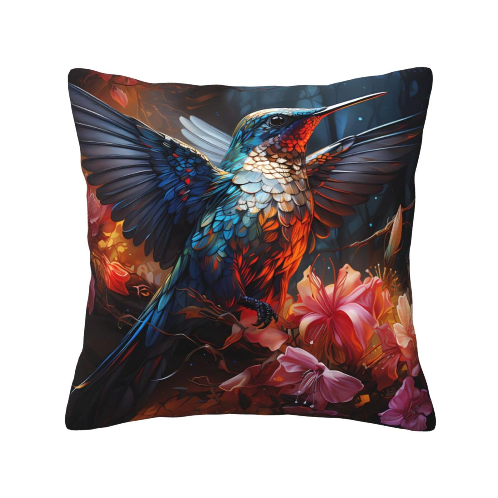 SXZVVBN HummingbirdDecorative Square Sofa Cushion Covers