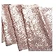 Tischläufer Pailletten Rosegold, 30 x 275 cm Tischband Tischläufer Glitzer, Dekoration für Hochzeit Geburtstag Weihnachten Baby Duschen Silvester Erntedankfest Bankett Party