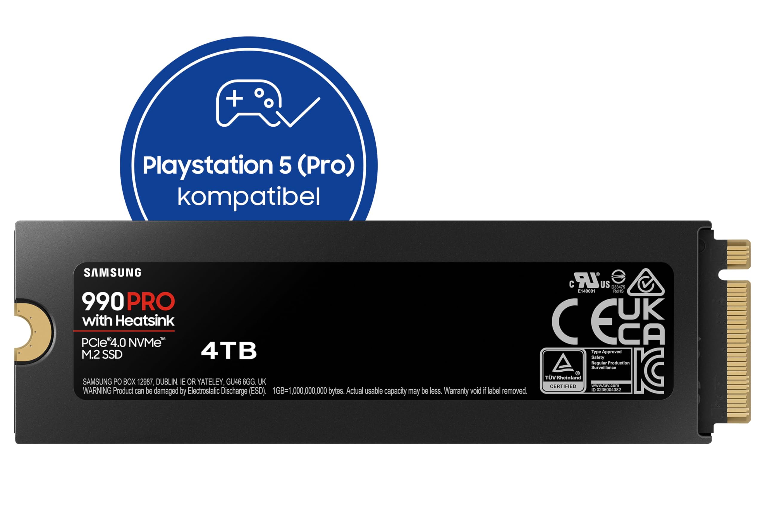 Samsung 990 PRO Heatsink NVMe M.2 SSD 4TB PCIe 4.0 - Dettaglio