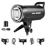 SK400II-V 400Ws Photo Studio Strobe Flash Monolight Light with Bowens Mount & 10W LED Modeling Lamp for Studio, Shooting, Location and Portrait Photography (SK400II Upgraded Version 110 to 120V)