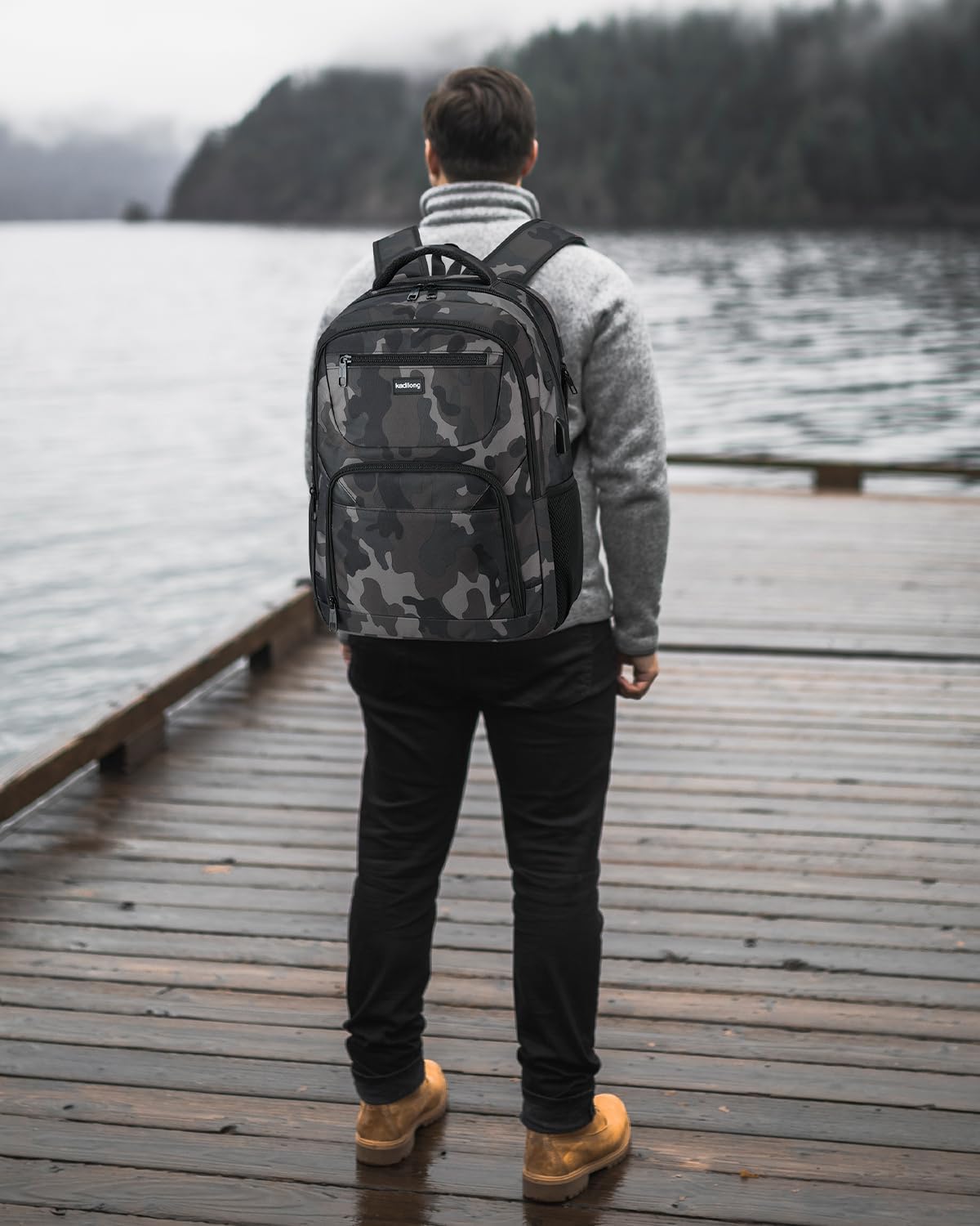 Business Laptop Backpack for Men,Anti Theft Computer Bag for Teens Boys with USB Charging Port,Water Resistant Fits 15.6 Inch Laptop and Notebook