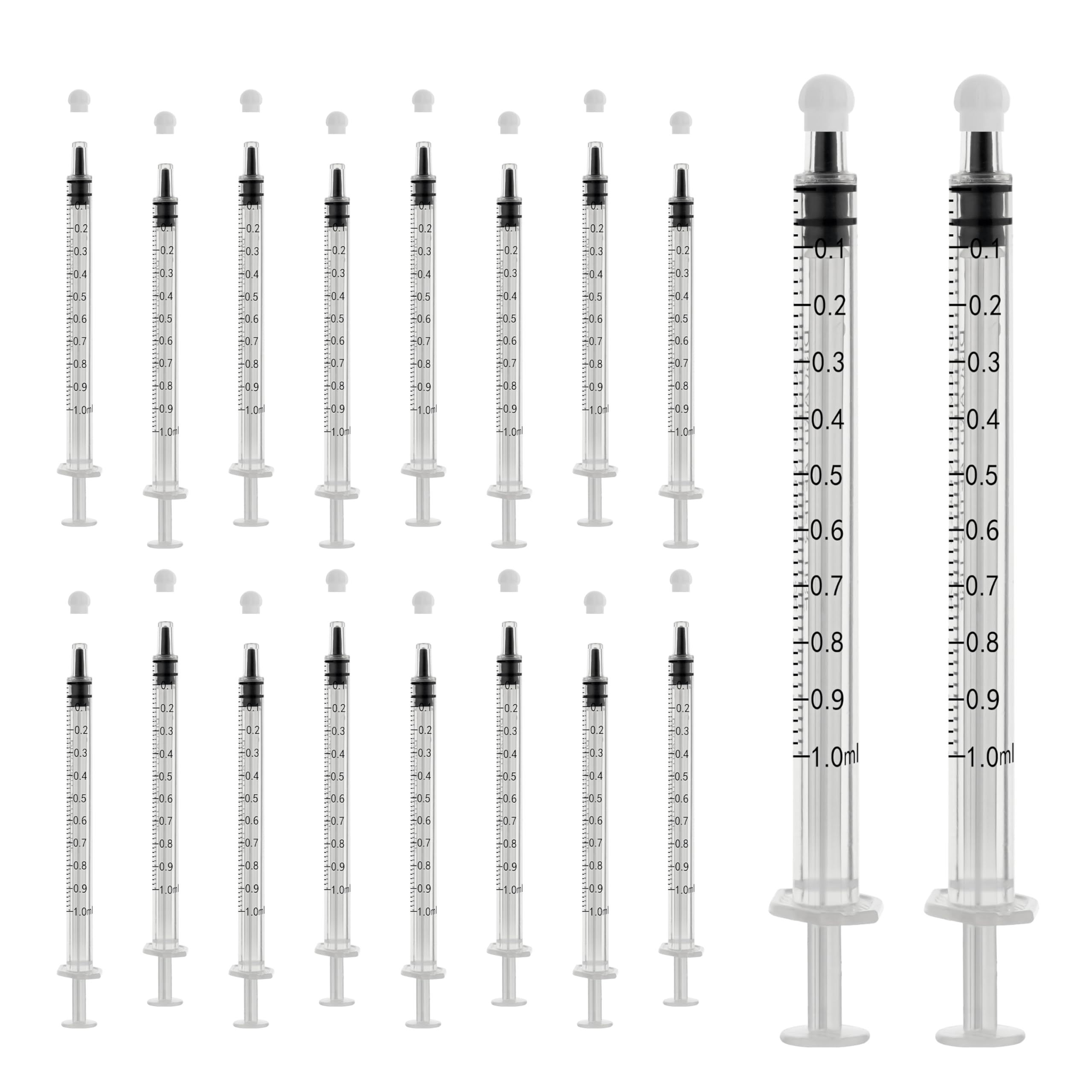 10 Pack 1ml Syringes Colostrum Syringe with Cap,Sterile Colostrum Harvesting, Colostrum Collection Kit, Liquid Measure Syringes for Laboratory, Animal Feeding, Plant Irrigation