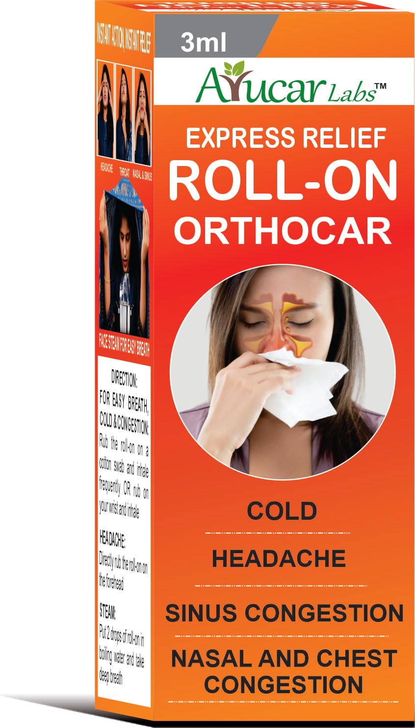 Express relief rollon for Cold, Head Ache and Nasal relief. Quick nasal relief-image-38