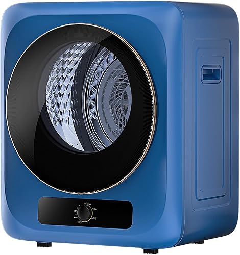 VCJ Secadora de ropa portátil para apartamento, secadora de ropa eléctrica compacta de 10 libras con bañera de acero inoxidable, 1.5 pies cúbicos