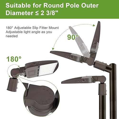 Miniatura 4 de Luces LED de poste de estacionamiento de 300 W, certificación DLC UL, 42000 LM, luz diurna de 5000 K 1000 W MH equivalente. Accesorios de