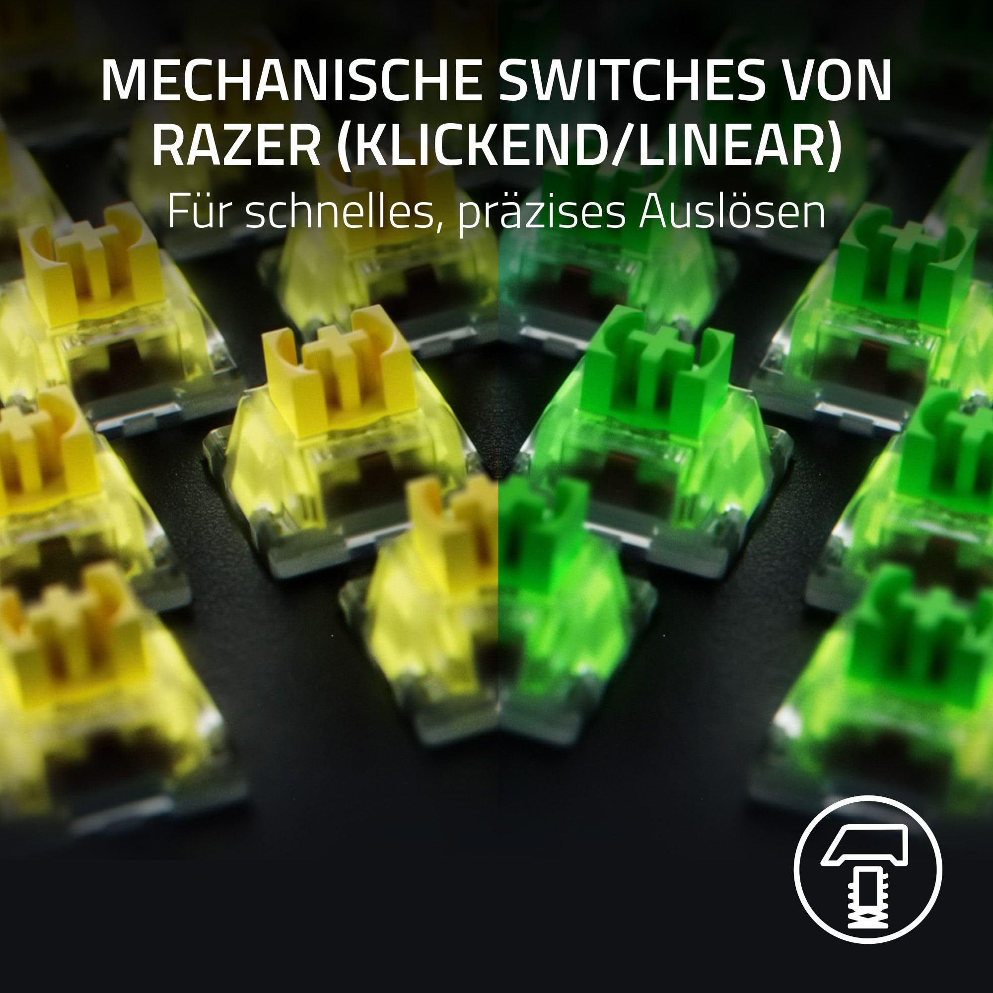 Razer BlackWidow V4 Mechanical Gaming Keyboard with Razer Chroma RGB (Mechanical Razer Green Switches, 6 Own Macro Keys, Doubleshot ABS-Keycaps) QWERTZ German-Layout, Black - 3