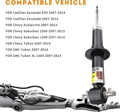 Miniatura 2 de SZZKPART 19353951 580-435 Amortiguador delantero con sensor compatible con Chevyrolet Silverado Tahoe Suburban Cadillac Escalade EXT ESV GMC Sierra