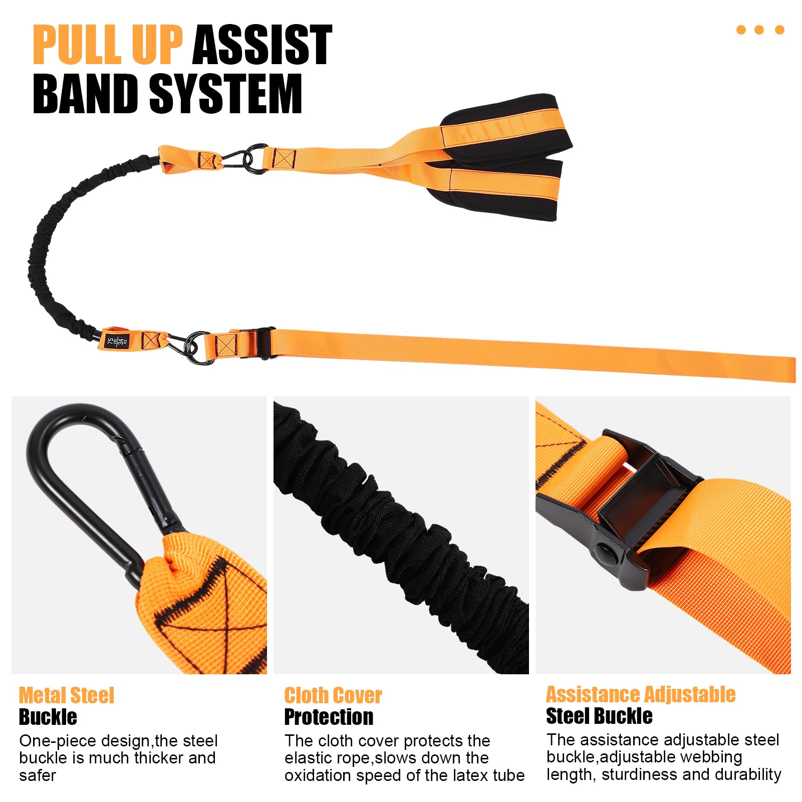 Pull Up Assistance Bands Heavy Duty Widerstandsband für Pull Up Bar Einstellbares Gewicht mit Fußstütze für Krafttraining