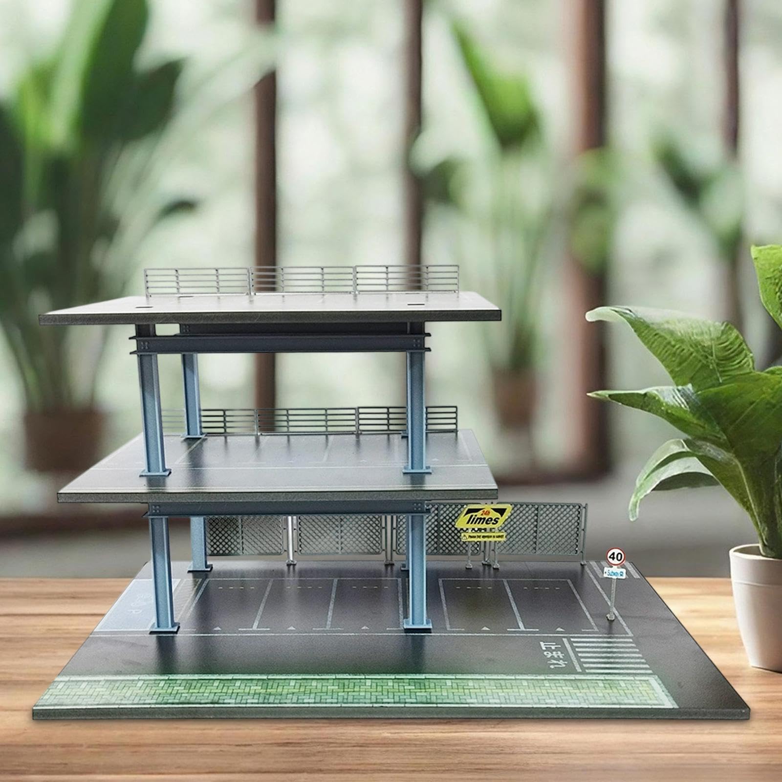 MagiDeal Diorama de estacionamiento a Escala 1/64, Modelo de Escena en Miniatura, Adorno Decorativo, fácil Montaje, Vitrina, Organizador, Caja de exhibición de, M0085f