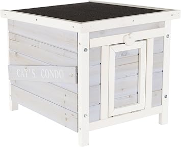 TRIXIE natura Weatherproof Small Outdoor Pet Home, Cat House, Rabbit House, Shelter for Feral Cats or Small Animals TRIXIE natura Weatherproof Small Outdoor Pet Home, Cat House, Rabbit House, Shelter for Feral Cats or Small Animals