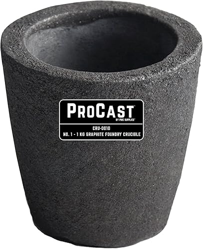 Recipiente de grafito N 1 de 1 Kg para fundición de oro, plata, cobre, aluminio o latón