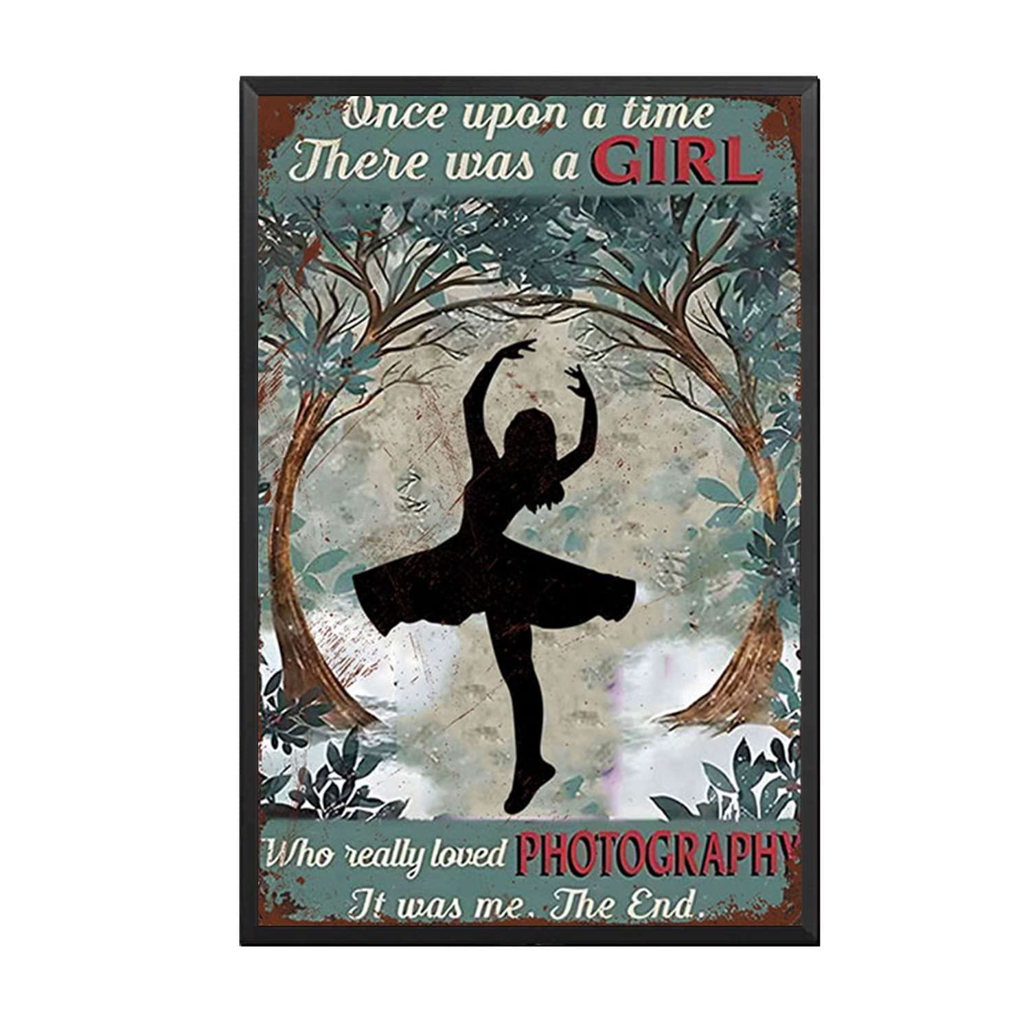 HYCLAM Tin Sign Once Upon A Time Interesting Bar Indoor and Outdoor Walls Decorated with Men S Gifts 8x12inch-Metal Frame
