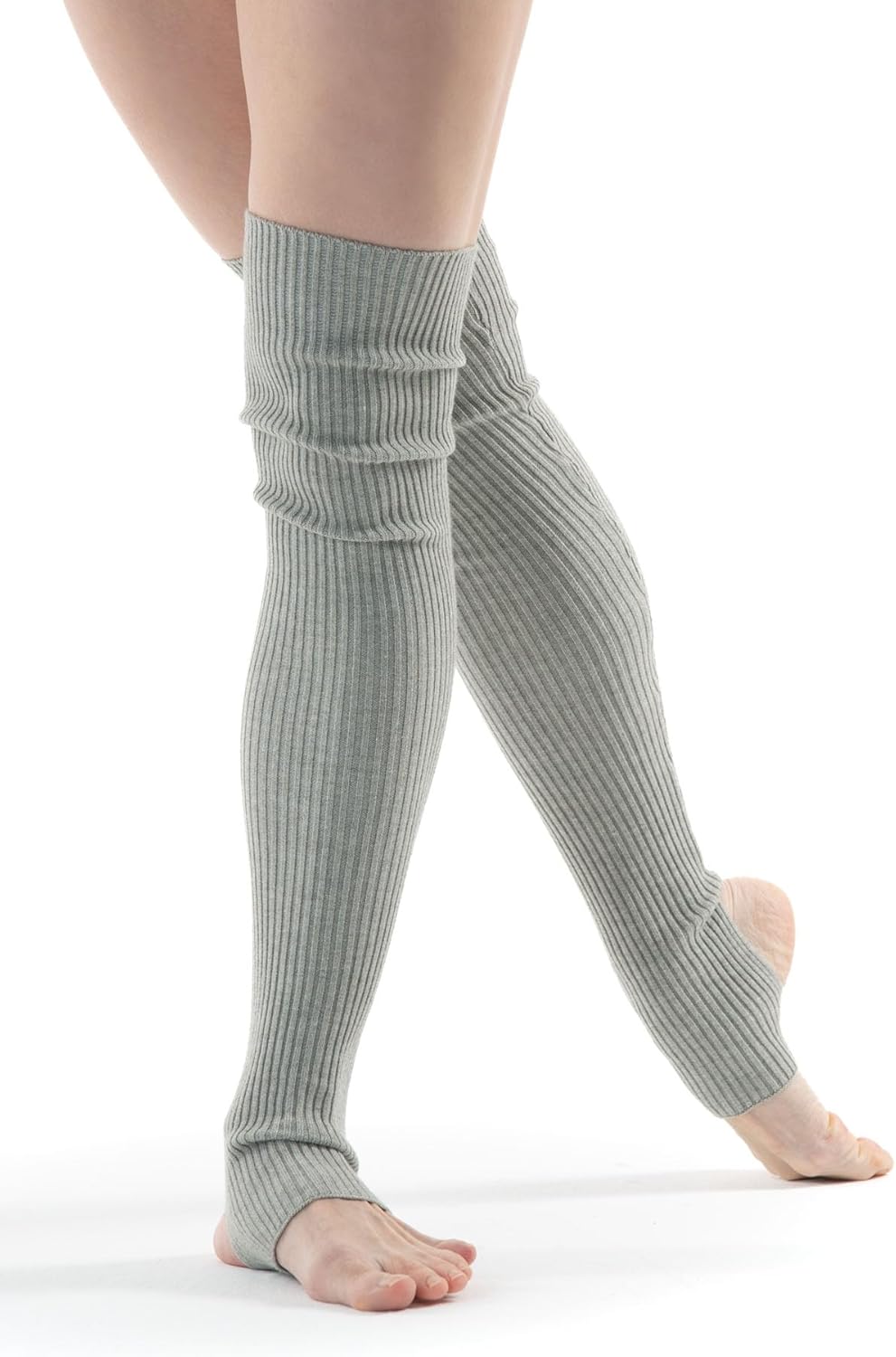 Leg Warmers & Socks for Women's Dance & Yoga - Open Toe & Heel - Eighty's 80s Ribbed Party & Sports Socks - Image 2