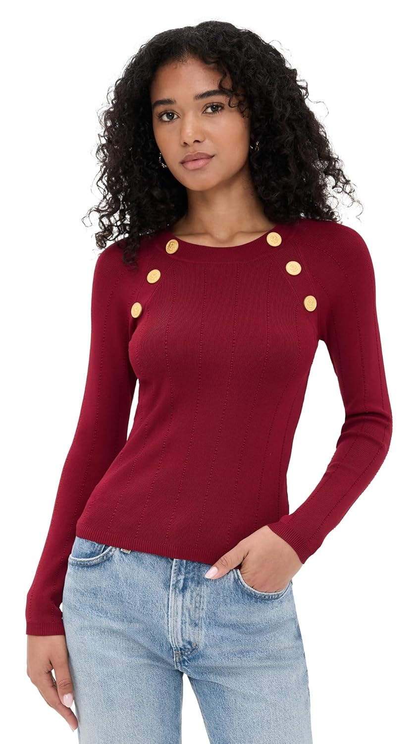 LAGENCE Womens Gretchen Button Pullover
