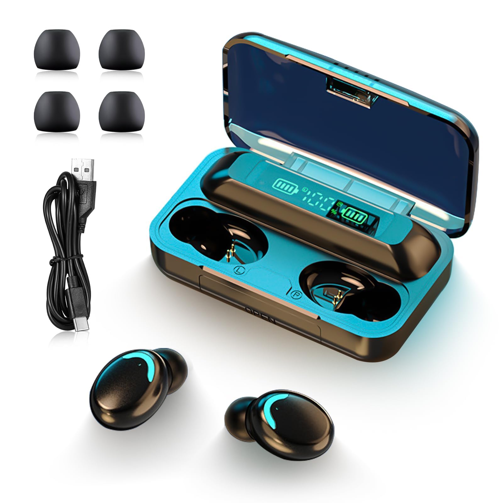 ecouteurs bluetooth sans fil - Écouteurs Bluetooth 5.1 Contrôle Tactile Ecouteur oreillette bluetooth sans Fil Ip7 Étanche Réduction De Bruit Écouteur Bluetooth Écouteurs Bluetooth avec Écran LED