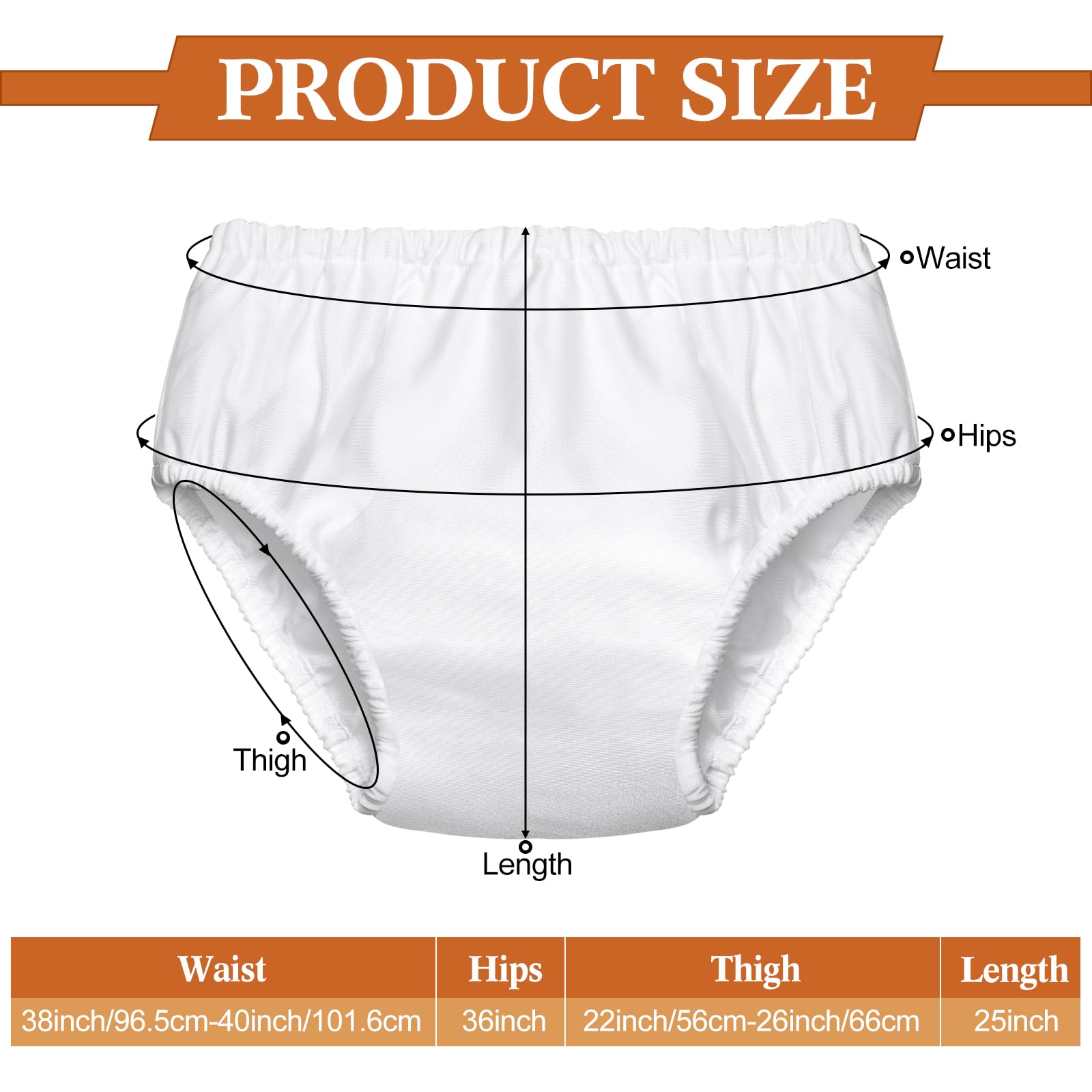 Adult Swim Diapers Washable Reusable Diaper for Swimming Pool Swimming Diaper for Women Men Swimmers, L Size, Waist: 38-40