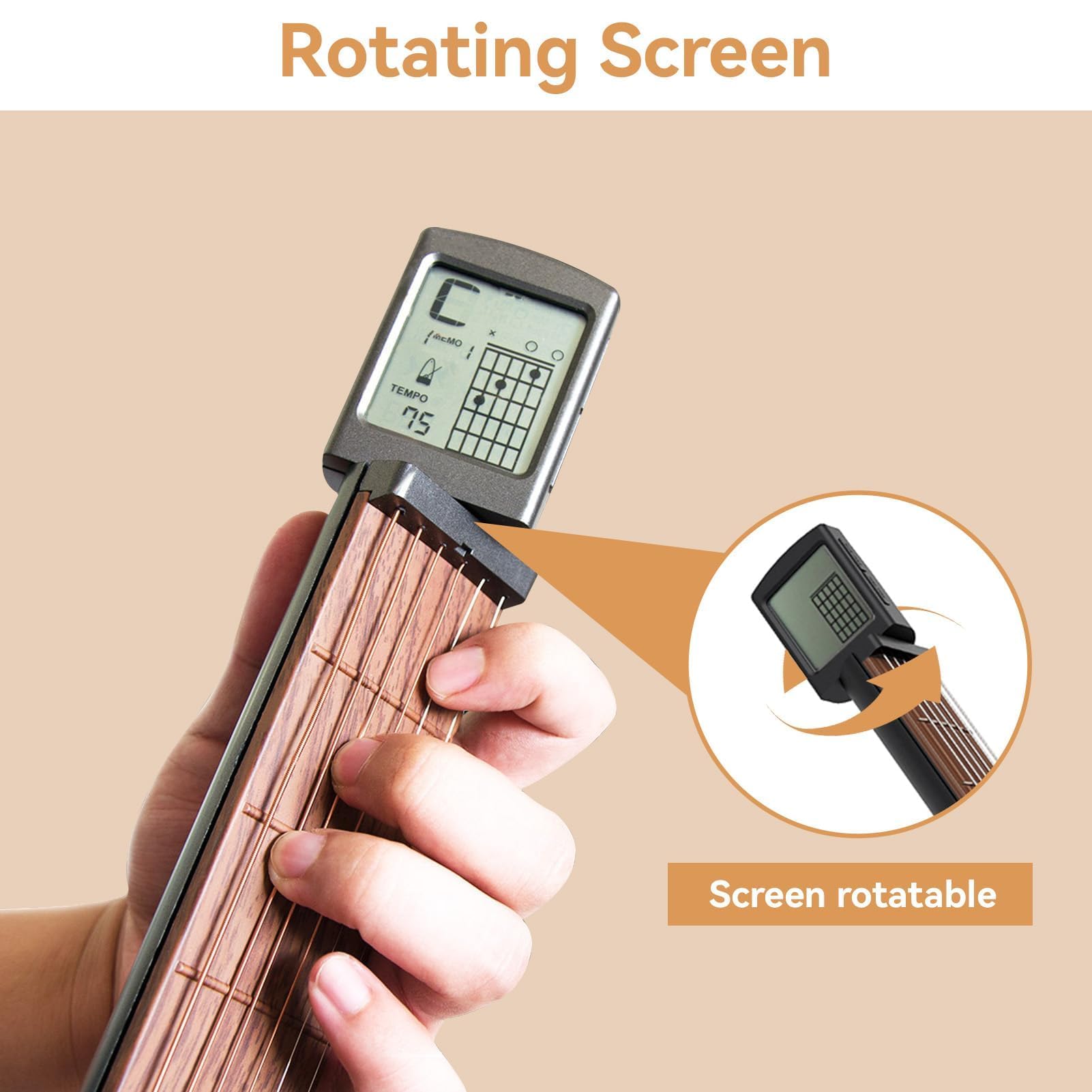 Outil De Pratique Portable à 6 Frettes Pour Débutants - En Bois Et Plastique