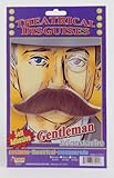 Forum Novelties 61501 Moustache - Gentleman&apos;s - Brown - Accessory&comma; One-Size&comma; Pack of 1