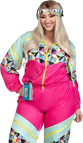 Vista 4 de Leg Avenue Womens 2 Pc Totally 80s Tracksuit Costume