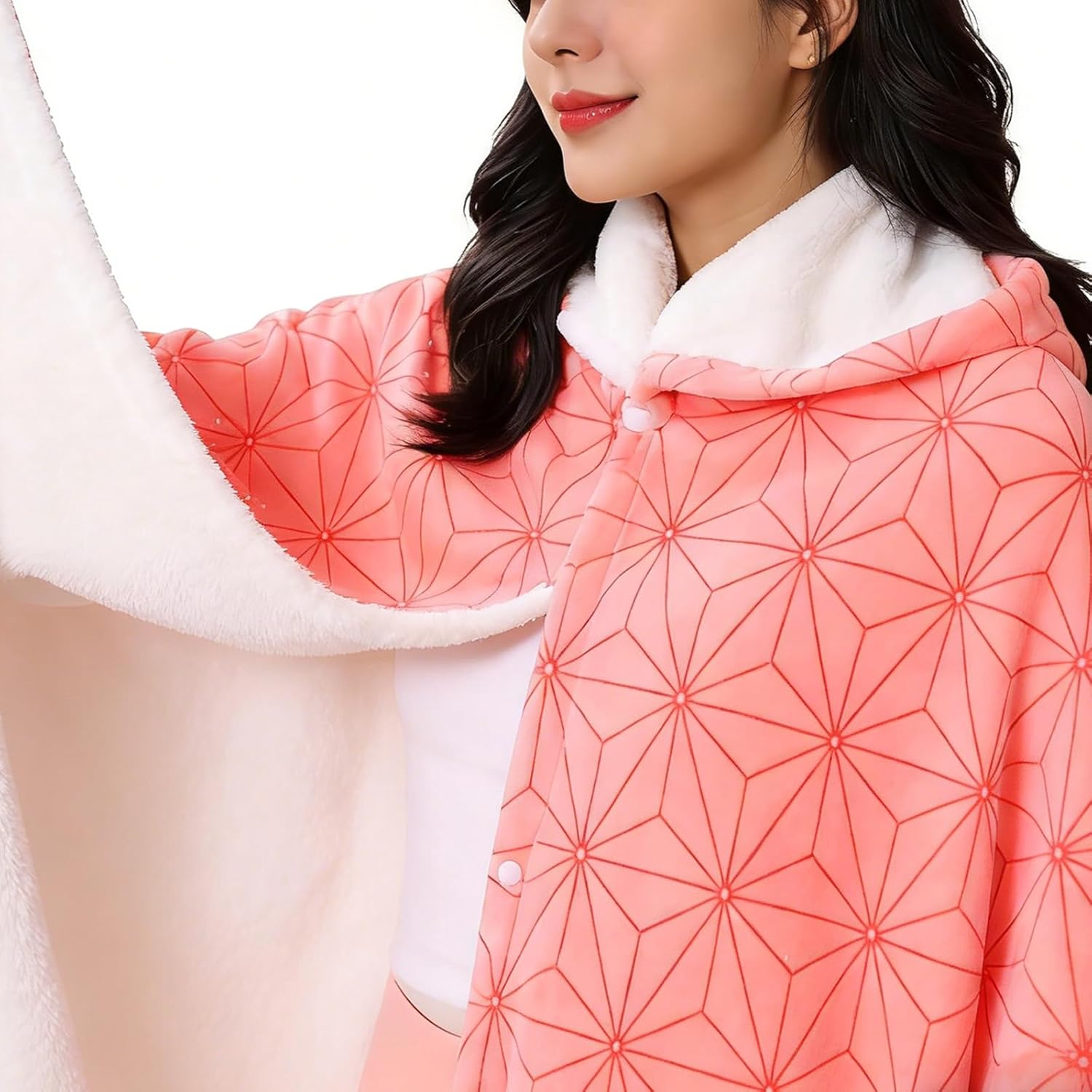 Juejuezi Hooded Wearable Blanket Hoodie Throw Blanket Cloak Cosplay Costume Shawl Wrap Nap Quilt 160x100 cm/63x40in