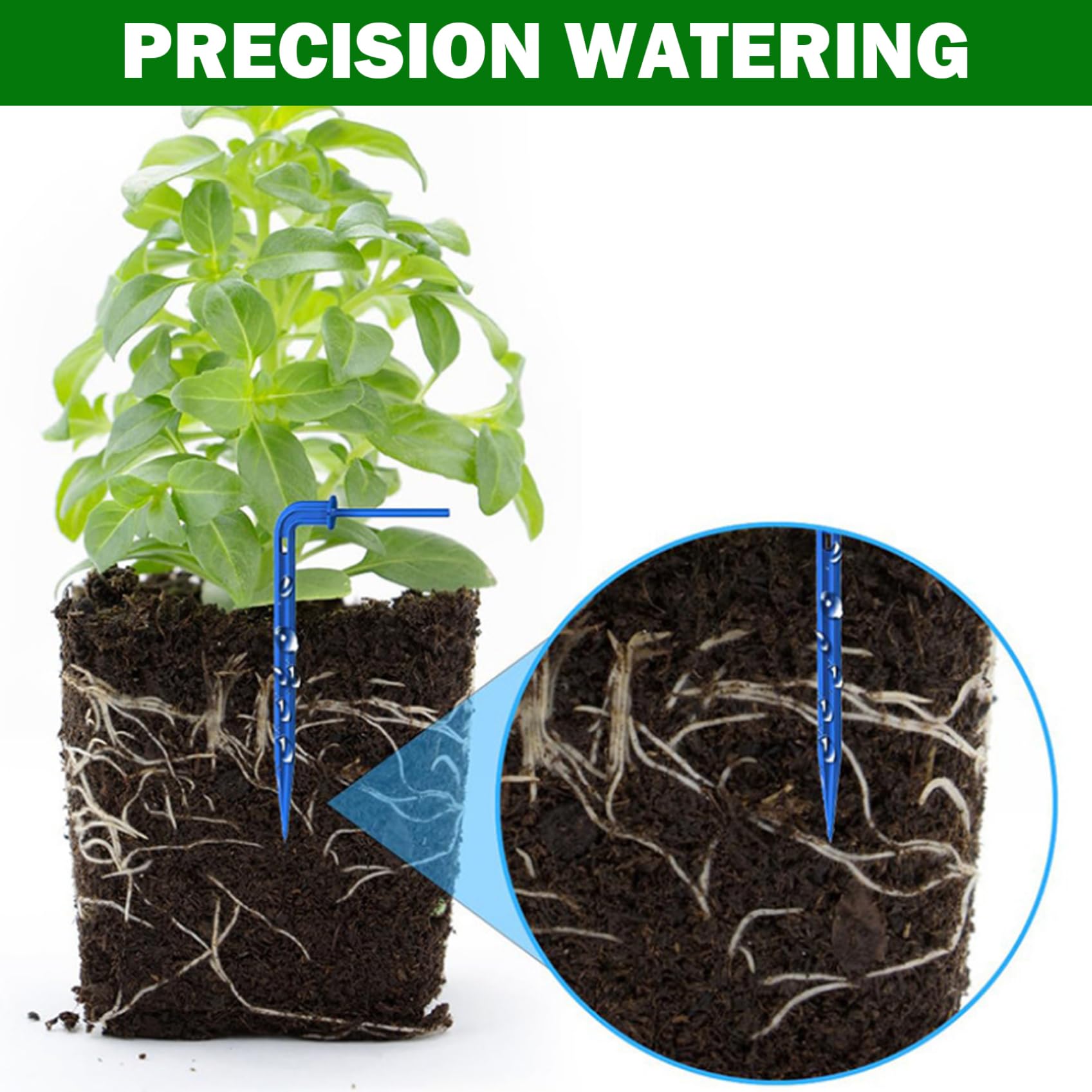 Sistema di irrigazione solare a goccia – Kit di irrigazione automatica delle piante con pannello solare e timer per giardino interno/esterno