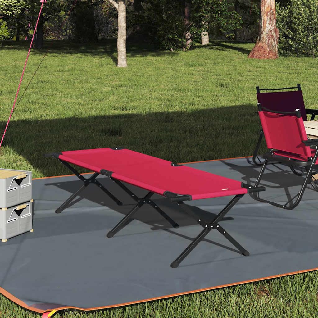 INLIFE Klapp Schlafbett fürs Camping Rot Ox Stoff,Sportartikel,Outdoor-Aktivitäten,Camping & Wandern,Camping-Möbel,Feldbetten,Rot,22.85 KG,42003176