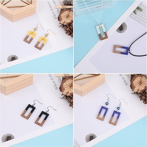 Vista 44 de Colgante de madera de resina, Resina, No es una piedra preciosa 0negro