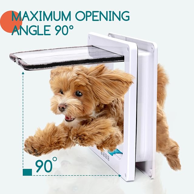 Foto 5 de 8 de Nobleza - Gatera para Gato, Puerta para Gato con Cierre Magnético de 4 vías, Puerta para Mascotas para Gatos…