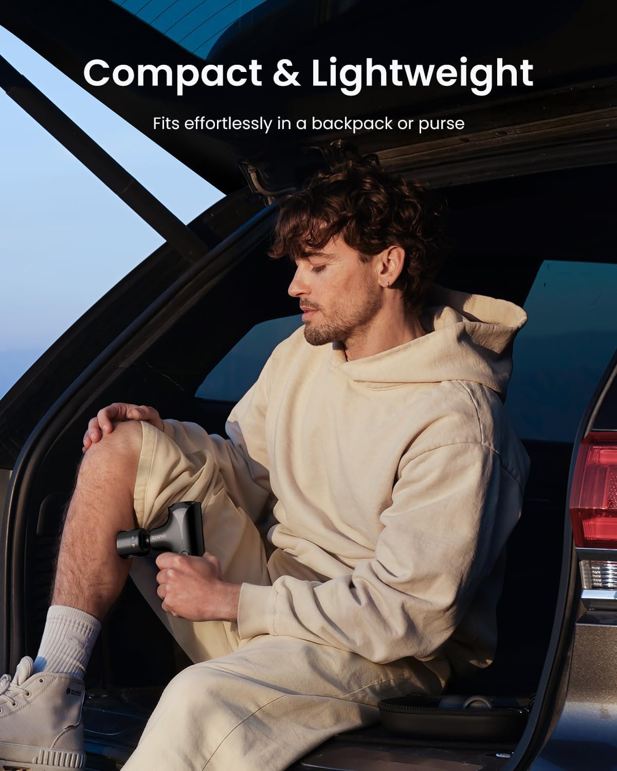 RENPHO Mini Thermacool Massage Gun with Heat and Cold, Professional Pocket-Sized Percussion Massager, FSA Eligible HSA, Portable Deep Tissue Massager, Quiet Operation with Travel Carry Bag - Image 3