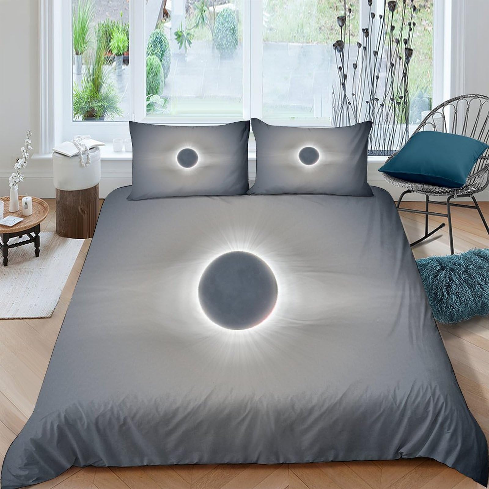 Parure de lit 3D sur mesure pour chambre double cocooning avec housse de couette 200x200cm