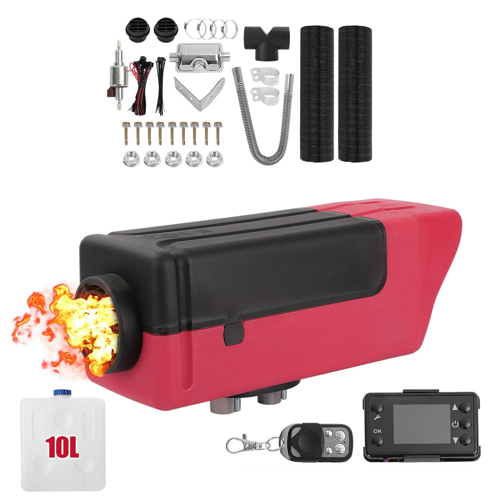 Trintion 12 V 5 kW Luft-Diesel-Heizung LCD-Schalter, Fernbedienung Luft-Zusatzheizung 10 l Tank-Parkheizung universelle tragbare Heizung für Wohnmobile LKWs Busse Boote Tourenwagen Wohnwagen