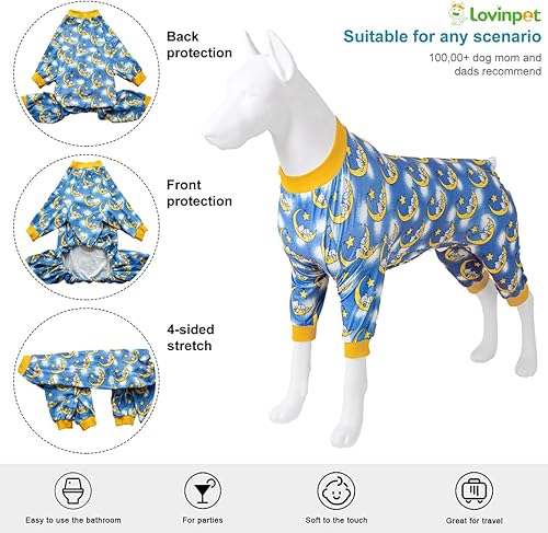 Miniatura 3 de LovinPet Pitbull - Pijama para perro, alivio de la ansiedad de las mascotas, pijama de protección solar para perro, cómoda tela elástica, mameluco