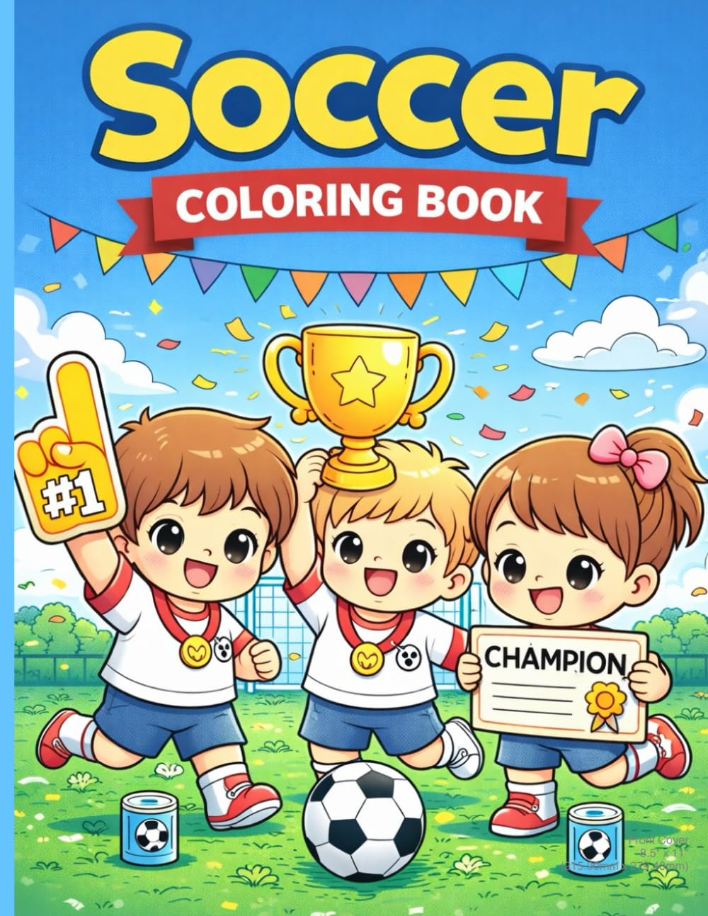 Soccer Coloring book: Cute and Fun Soccer Coloring Pages for Young Players