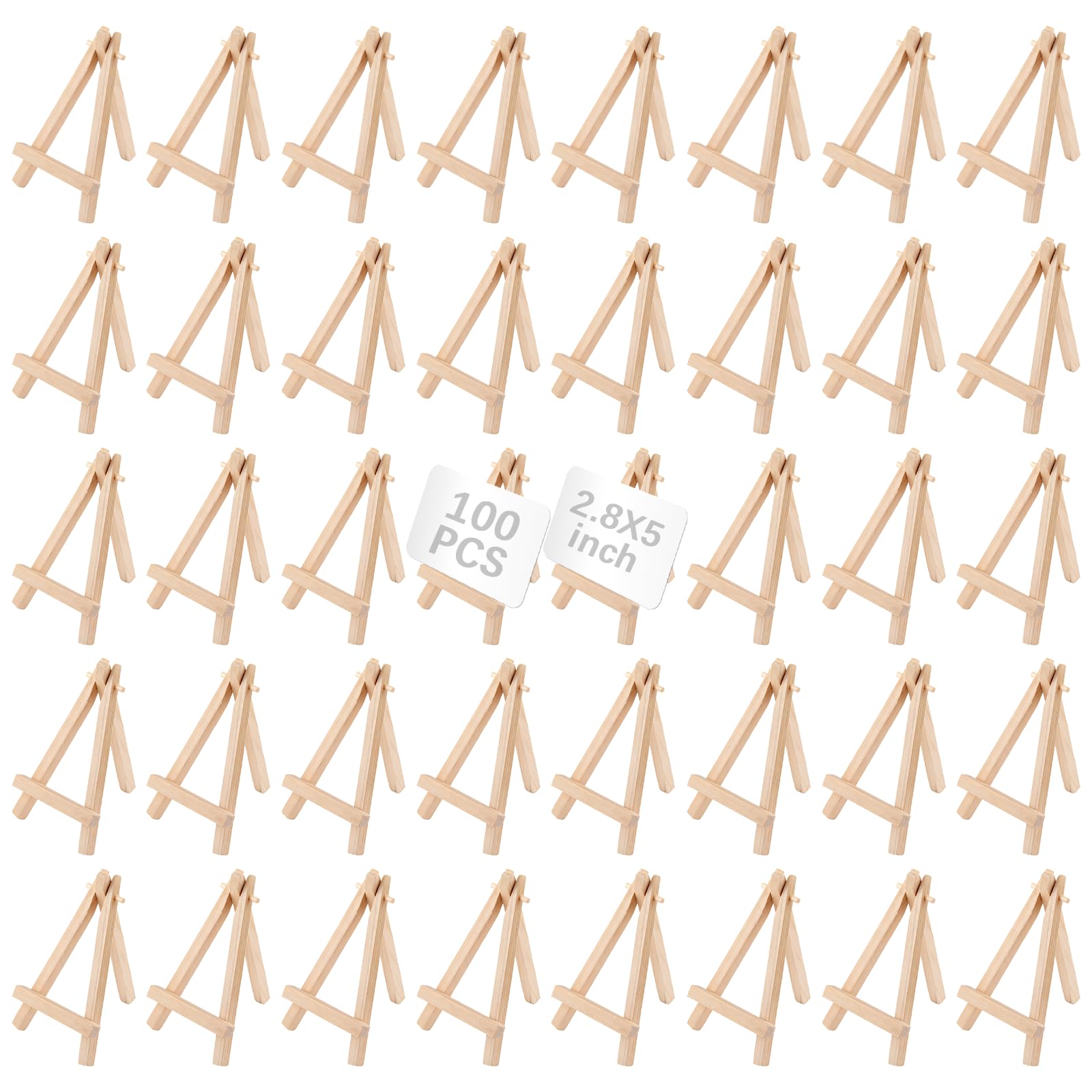 100 sztuk mini drewnianych sztalug, 13 cm, małe drewniane płócienne sztalugi ekspozycyjne, rzemiosło, statyw, malarstwo, sztalugi stołowe, do rzemiosła artystycznego, wizytówek, zdjęć, prezentów