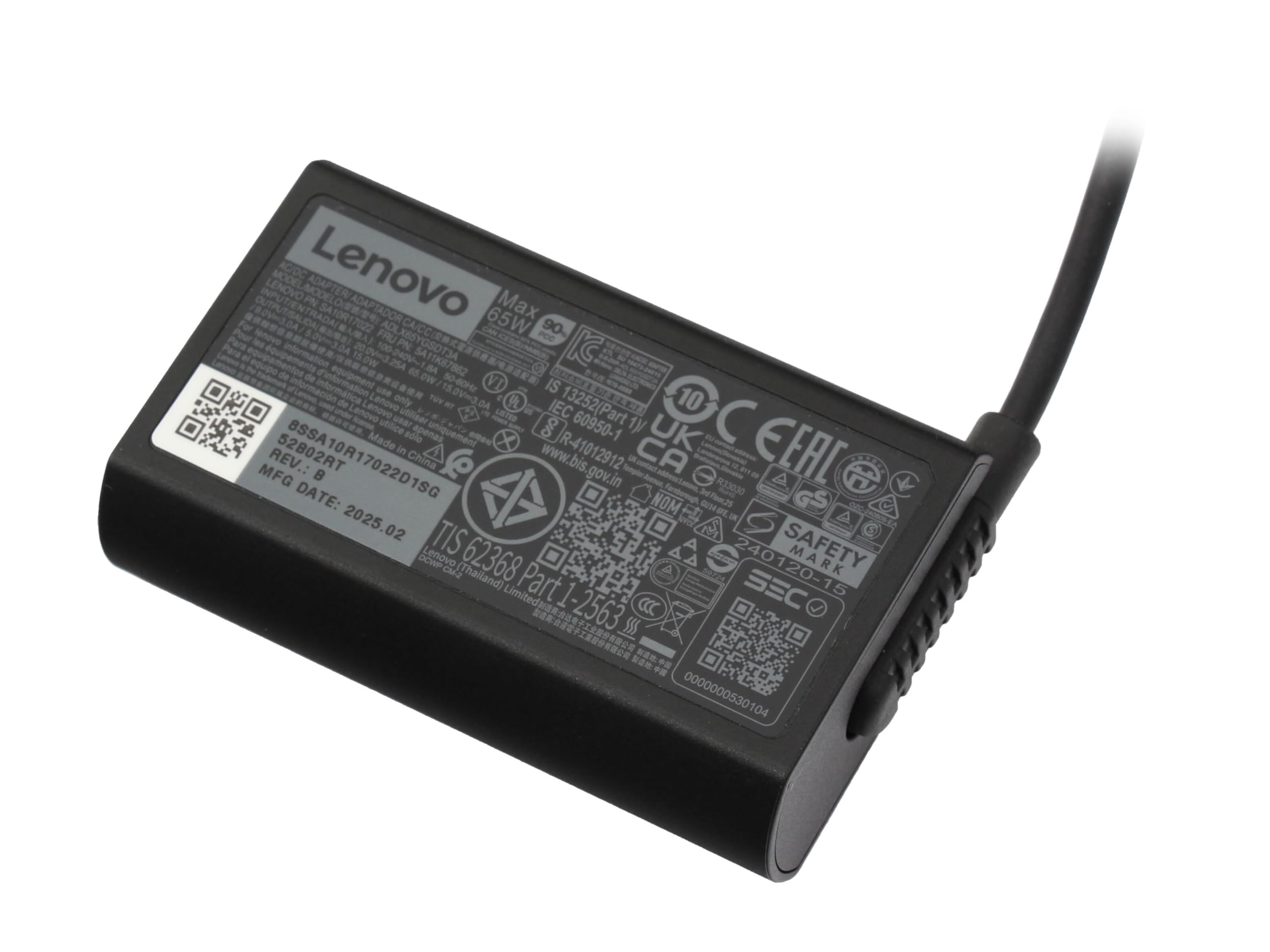 Lenovo 5A11K67866 Original GAN-Cargador USB-C 65 vatios