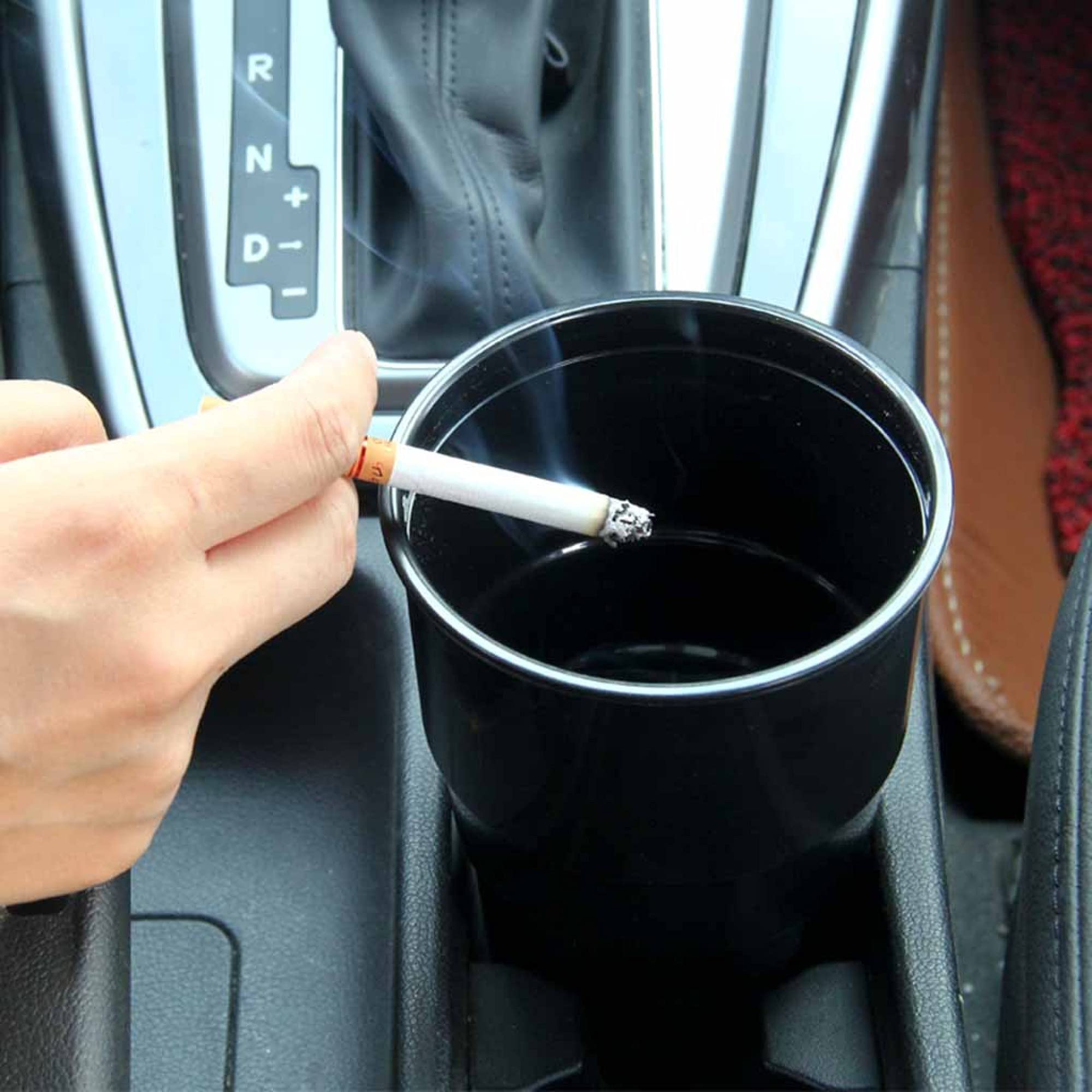 Mülleimer,Selbstelastisch Auto Lagereimer,Runden Mülleimer,Mini Müll Verdicken/Gelb / 6.5x20cm