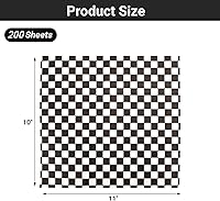 Vista 2 de EUSOAR Papel de envoltura para sándwich, papel de cera seca de 11 x 10 pulgadas, 200 unidades, resistente a la grasa, para hamburguesas negras
