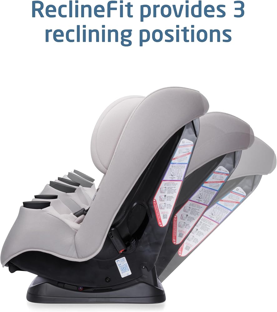 Maxi-COSI Pria Max 3-in-1 Convertible Car Seat, Infant to Toddler Car Seat, ClipQuick Magnetic Chest Clip, Quick-Install Latch, Machine-Washable Cover, 5-100 lbs, Oyster Shell