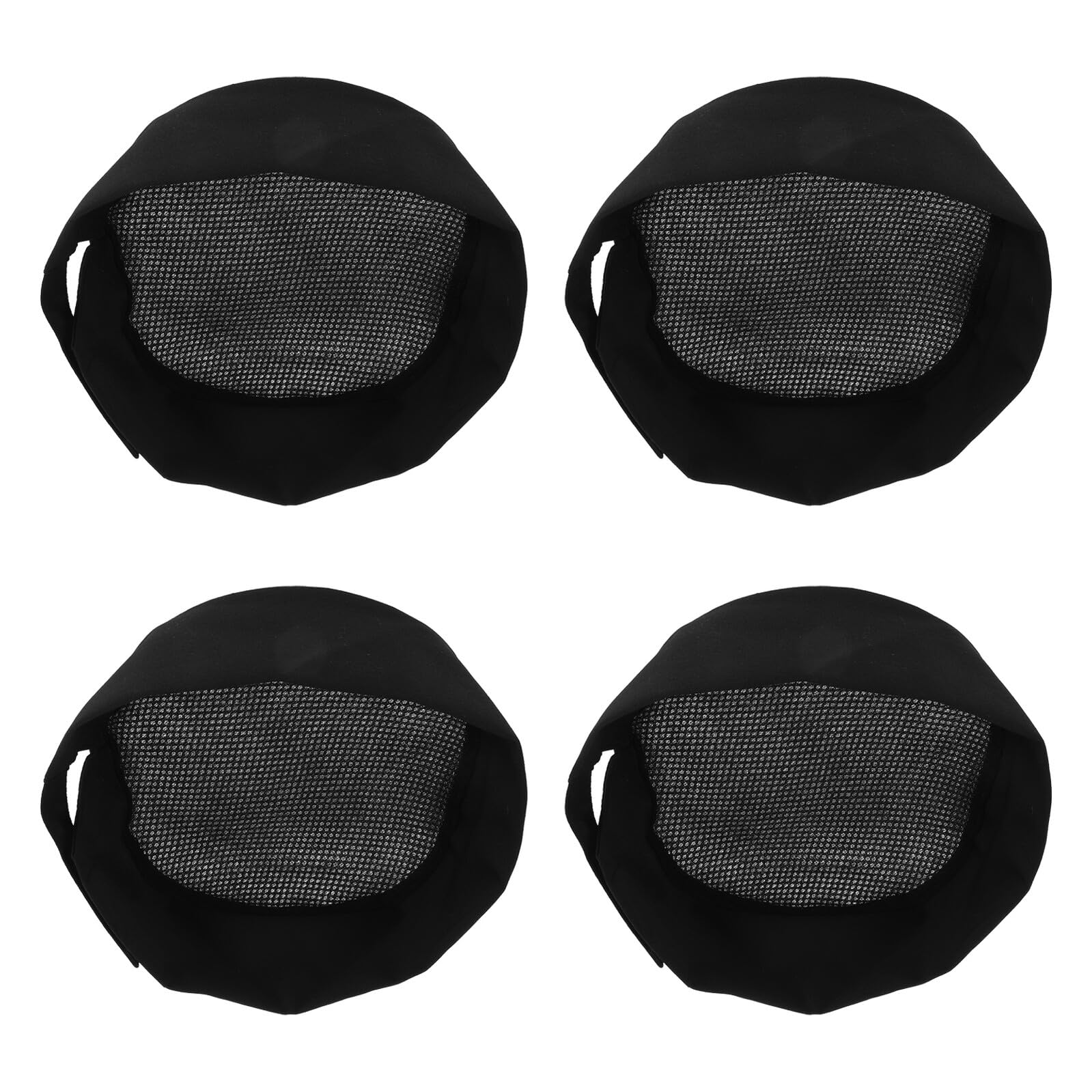 LIFKOME 4 Piezas Gorros de Chef Negros Gorro Cocina Transpirable de Malla con Banda Elástica Unisex Cómodo para Cocina Panadería y Servicio de Alimentos Profesionales