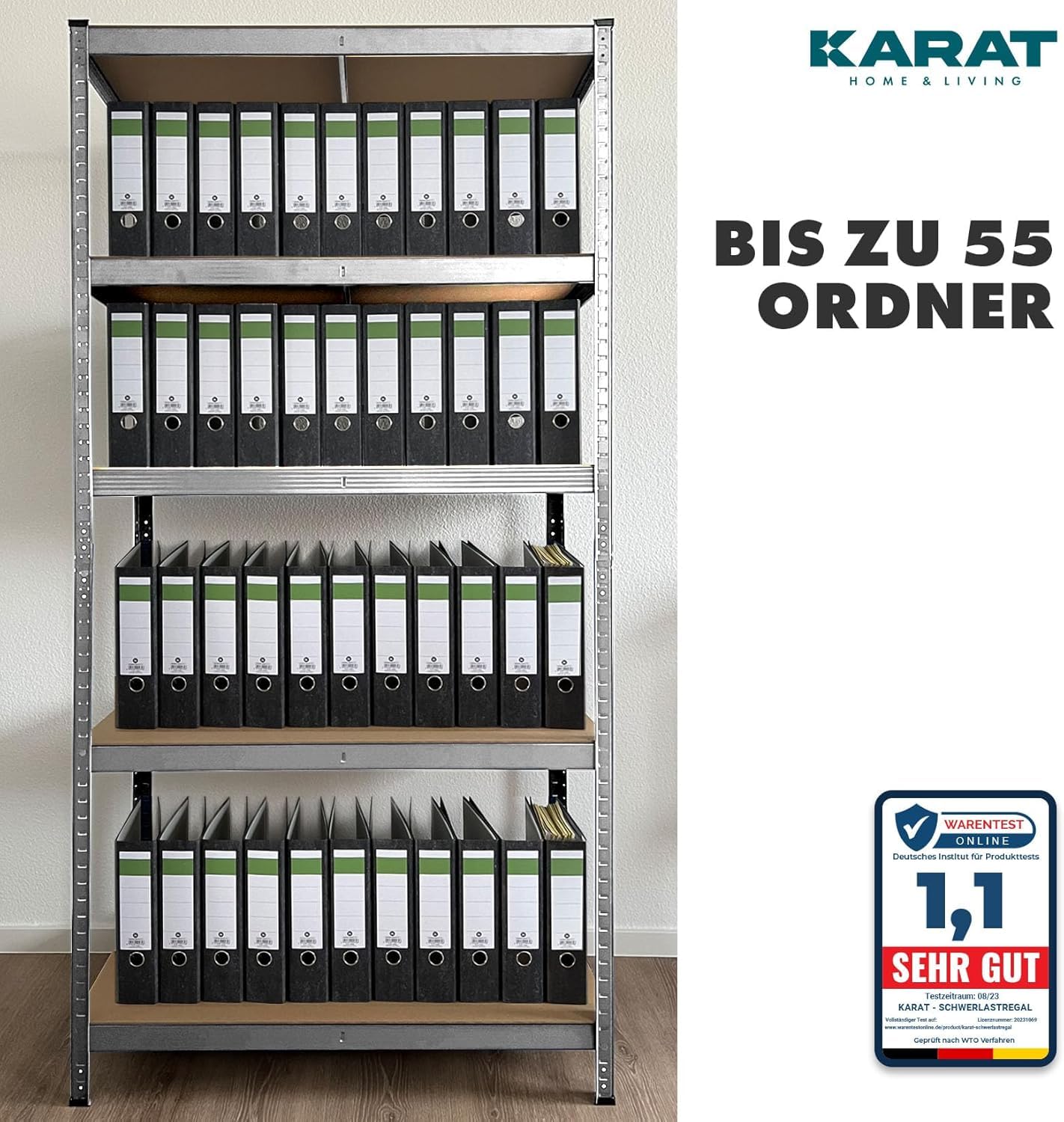 KARAT Estantería para cargas pesadas para garaje, sótano, taller, estantería sin tornillos, estantería ancha, estantería de almacenamiento, estantería esquinera, estantería para neumáticos, estantería