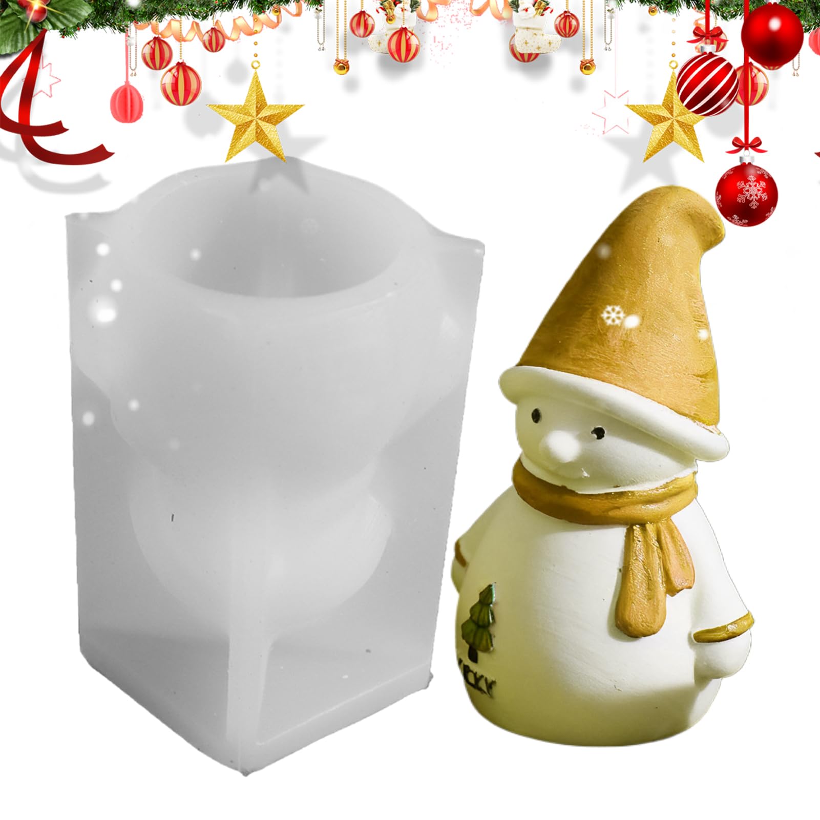 ni Natalizi 3D Antiaderenti Colata Babbo Natale E Pupazzo Di Neve | Per Sapone Natalizi per lavoretti fai da te di Halloween e decorazioni per la casa e la scrivania