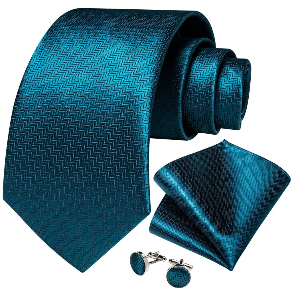 Corbata para Hombre, Accesorios de Boda Azules, Corbata de Seda de 8 cm, Conjunto de pañuelo, Gemelos, Broche para Hombre