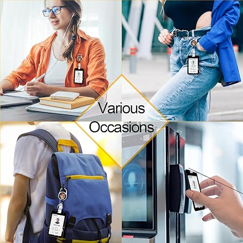 Miniatura 6 de Soporte para tarjetas de identificación de hongos con cordón, cordones para profesores para insignias de identificación, carretes de insignias