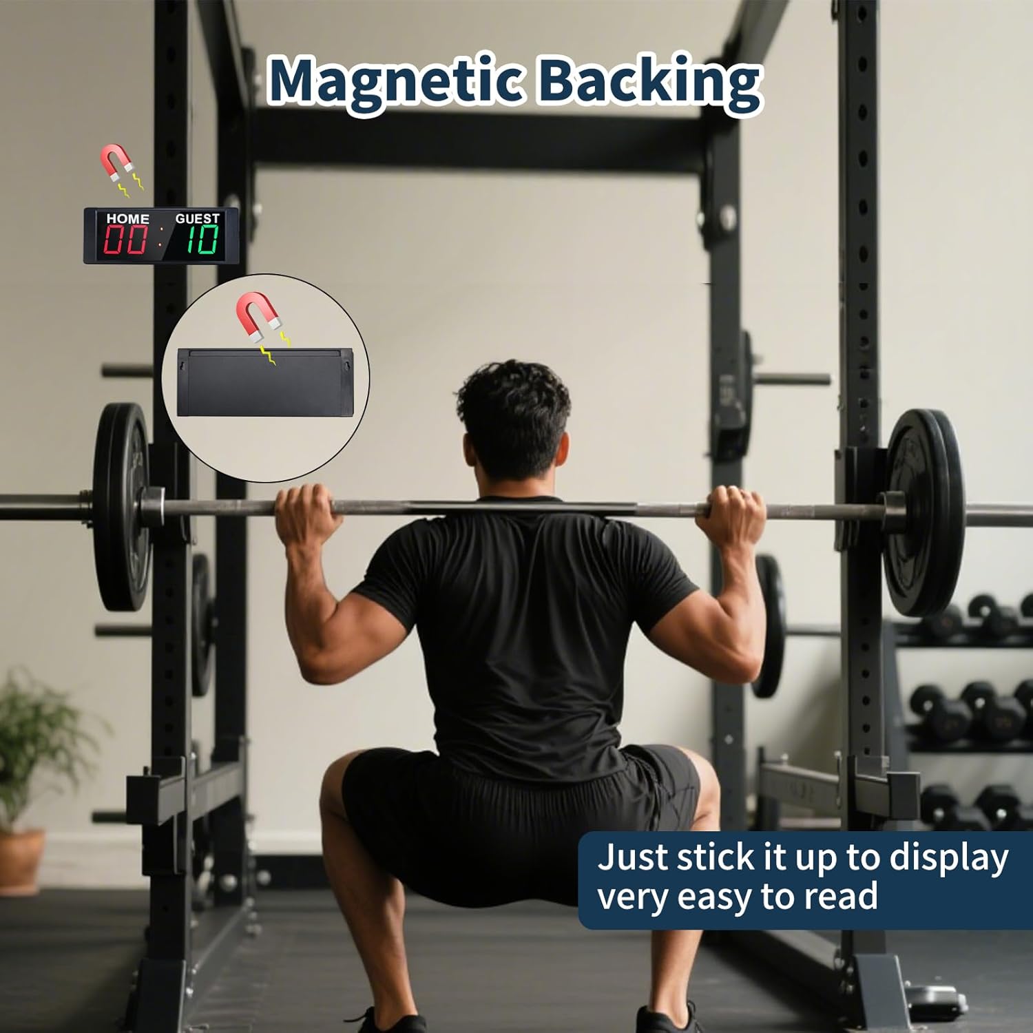 YZ Portable Electronic Scoreboard with 2 Button Control, Digital Scoreboard with Remote, Digital Cornhole Score Keeper, 12/24H Clock/Countdown Timer/Buzzer, Indoor&Outdoor Games