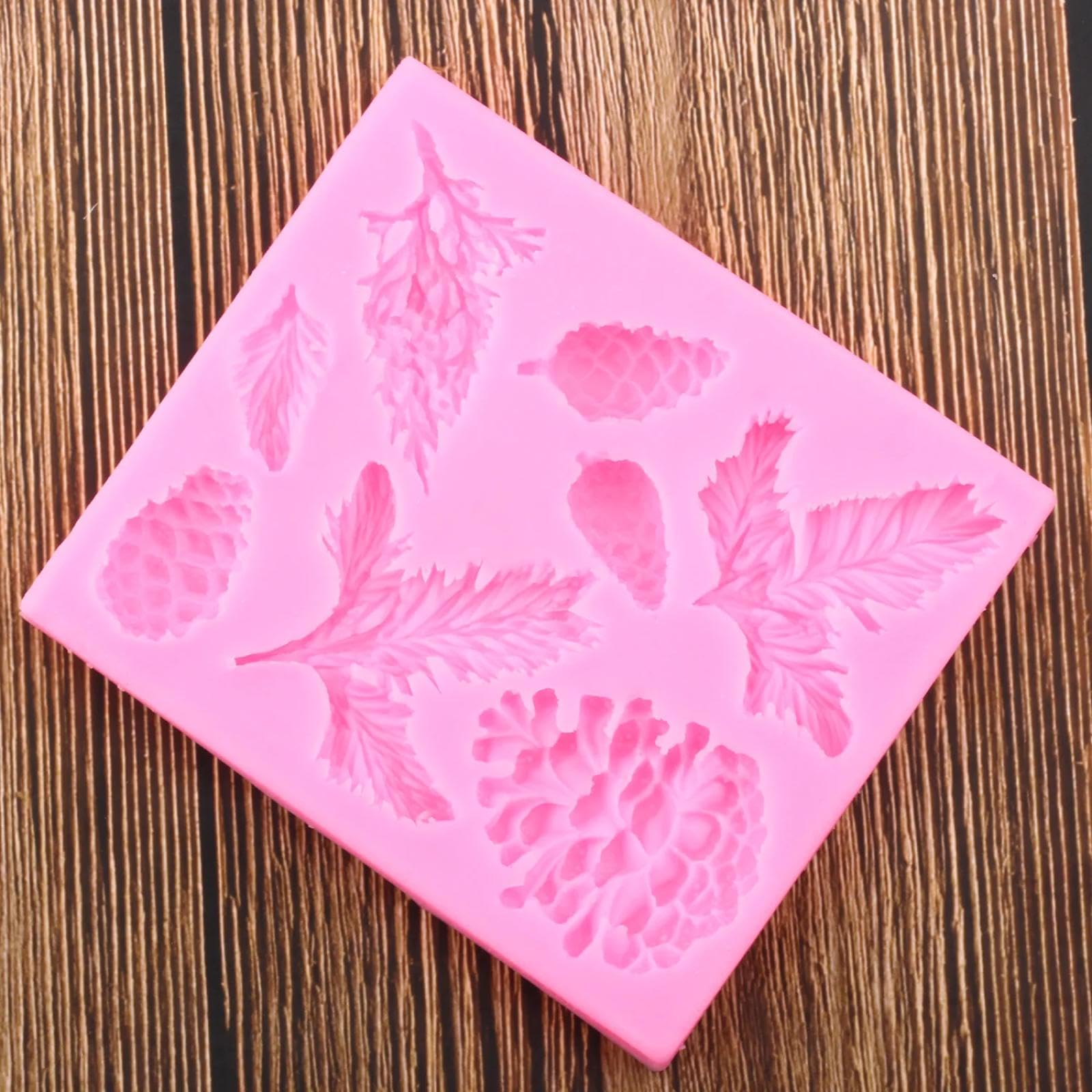 Stampi in silicone per resina, 11,3 x 9,9 cm, a forma di pigna, per decorare torte, caramelle, argilla, cioccolato
