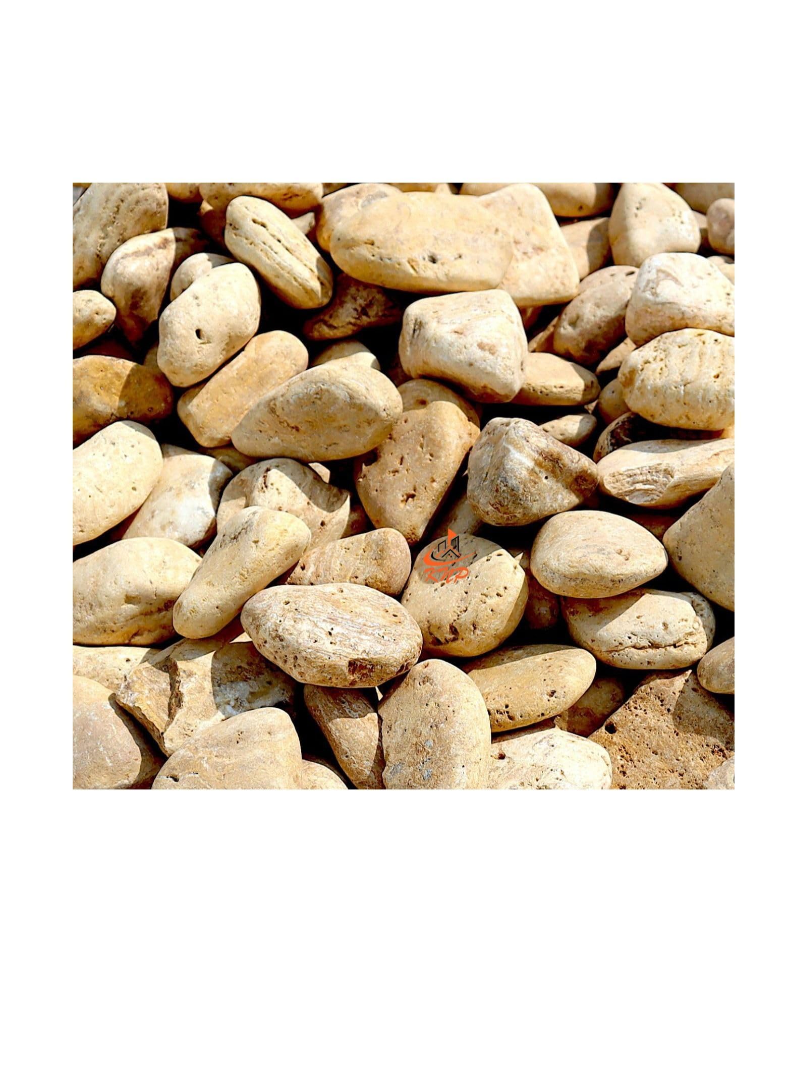 KNPYellow Forest River Stone Natural Garden Material 1-2 Cm 10Kg