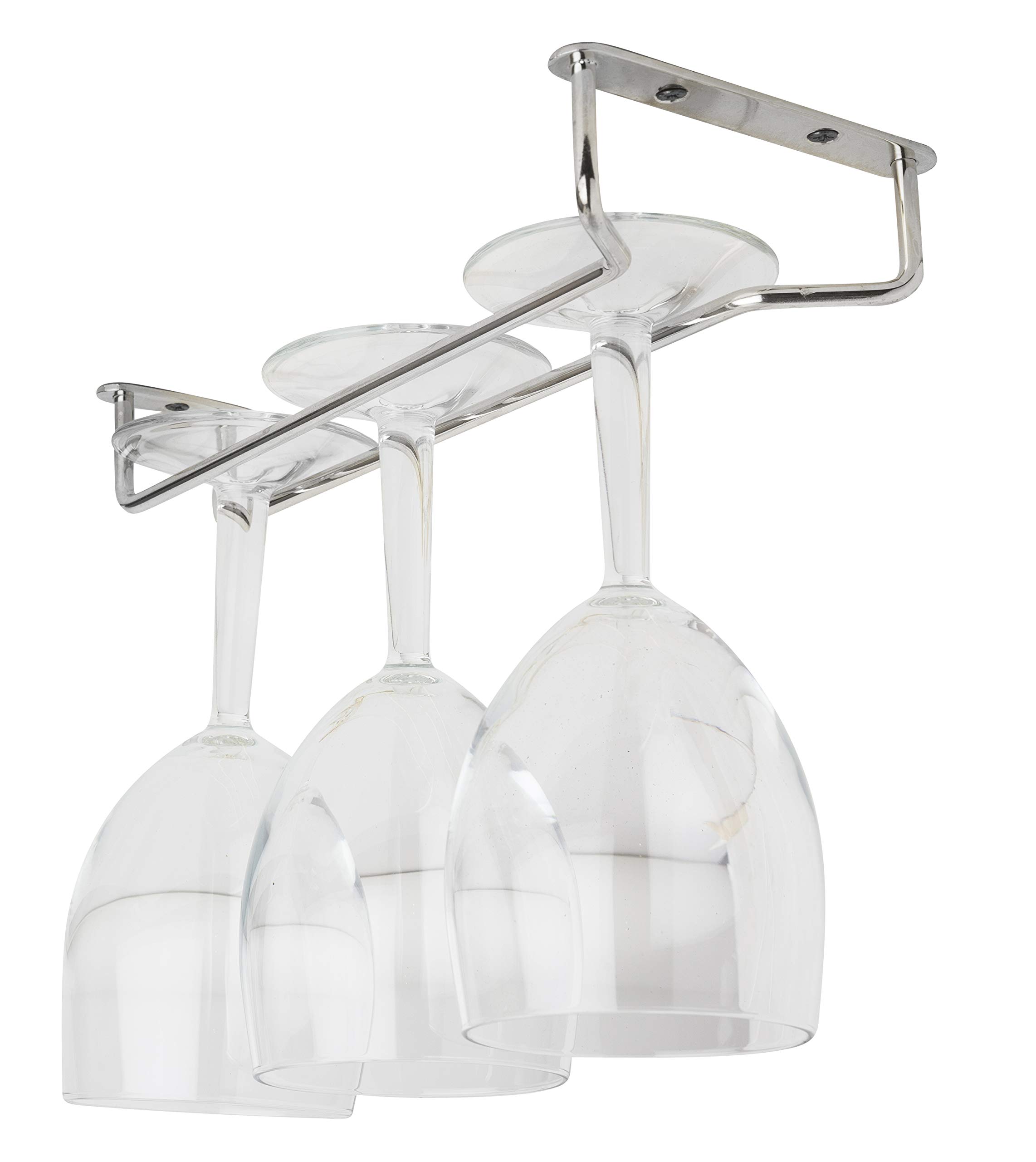 Beaumont Glass Rack Wall Mounted Hanger Chrome 254mm - Easy Installation, Space Saving CZ561