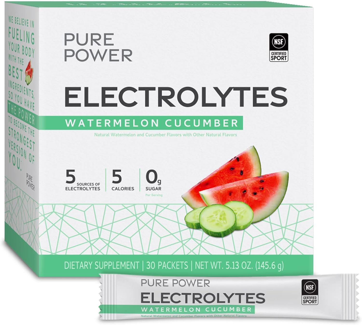 Dr. Mercola Pure Power Electrolytes, Watermelon Cucumber