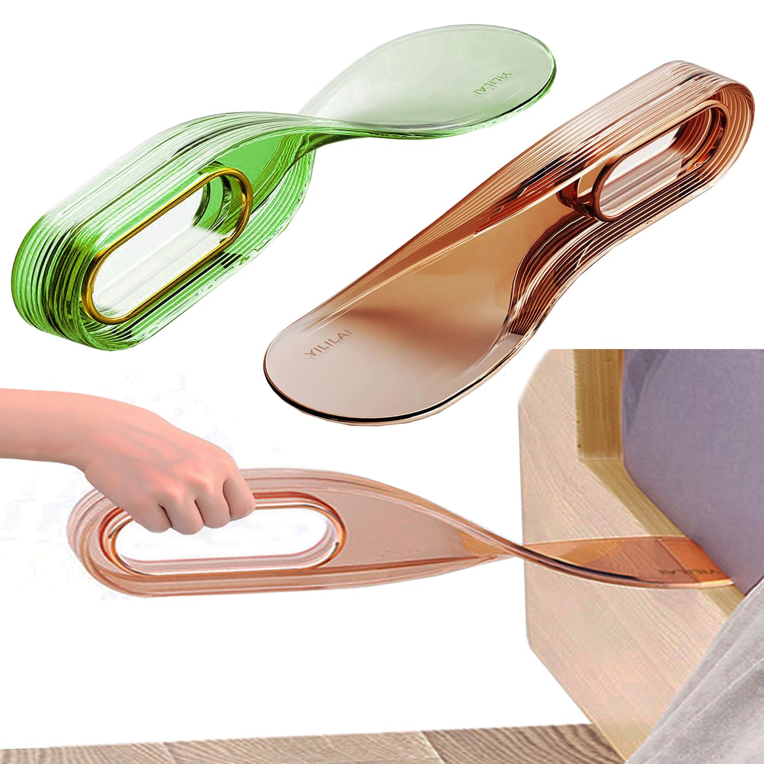 BIZIZO 2 Pack Bed Sheet Tucker Tool, Bed Maker Tool, Mattress Lifter Tool, Bed Maker Kit for Changing Sheets, 2 Colors